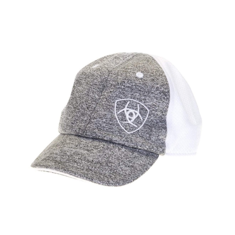 Ariat Embroidered Logo Infant Hat in Heather Grey and White One Size